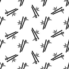 Bamboo Tree Icon Seamless Pattern