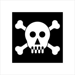 Skull And Crossbones Icon, Skull, Cross Bones
