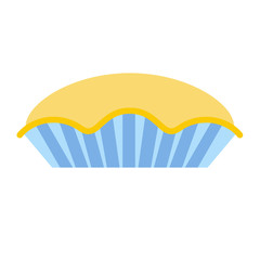 vanilla cake flat simple illustration