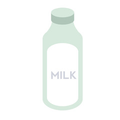 milk bottle flat simple illustration