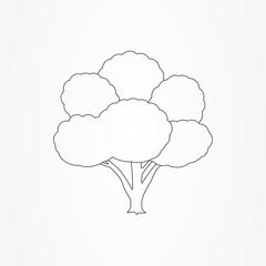 Tree outline  icon. Vector illustration.