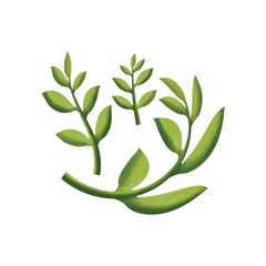 Leaf floral watercolour green vector background