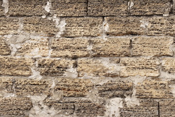 Masonry. The texture of the block.