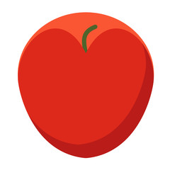 red apple flat simple illustration