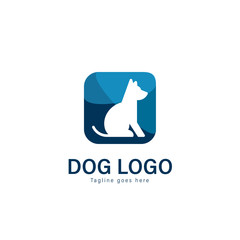 Dog logo vector design. modern dog logo template isolated on white background