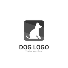 Dog logo vector design. modern dog logo template isolated on white background
