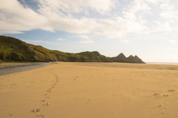 Panorama del Galles - Three Cliffs Bay (Gower, UK)