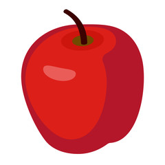red apple flat simple illustration