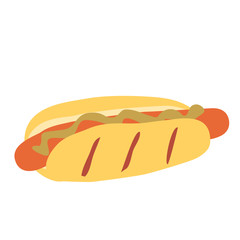 Hot dog with mustard