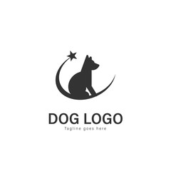 Dog logo vector design. modern dog logo template isolated on white background