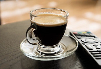 cup of coffee on table