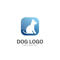 Dog logo vector design. modern dog logo template isolated on white background