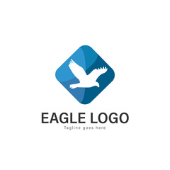 Eagle logo vector design. modern eagle logo template isolated on white background
