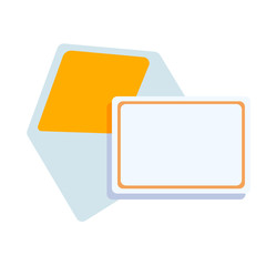 envelope and greeting card flat simple illustration