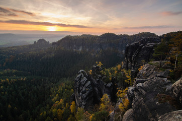 Abend in der S&auml;chsischenSchweiz