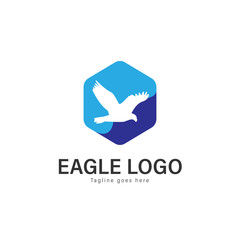 Eagle logo vector design. modern eagle logo template isolated on white background
