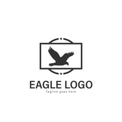 Eagle logo vector design. modern eagle logo template isolated on white background