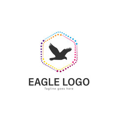 Eagle logo vector design. modern eagle logo template isolated on white background