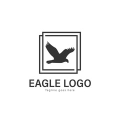 Eagle logo vector design. modern eagle logo template isolated on white background