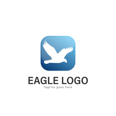 Eagle logo vector design. modern eagle logo template isolated on white background