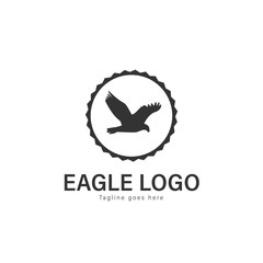 Eagle logo vector design. modern eagle logo template isolated on white background