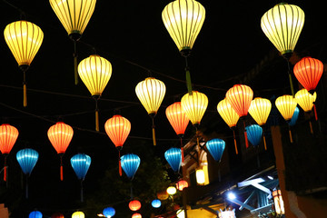 Hoi An by nihgt with lampions - Vietnam Asia