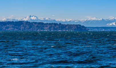 Mountains From Seahurst Beach