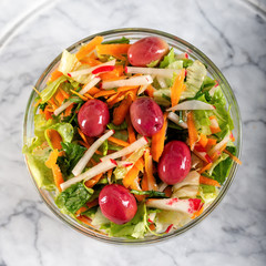 fresh vegetable salad in a bowl