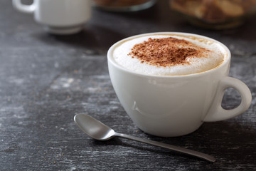 cup of cappuccino coffee