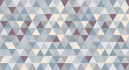 Grey, blue and purple abstract geometric background. Retro pattern. Vector gradient mosaic backdrop. Geometric hipster triangular background.