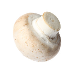 Fresh champignon mushroom isolated on white. Healthy food