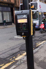 Fototapeta premium Semaforo chiamata strada pedone scozia