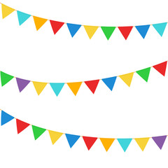 Party flags. Vector iilustration. Flat design. Vector.