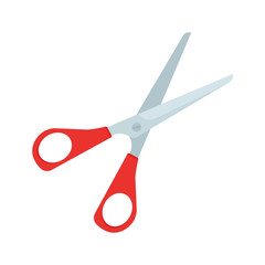 Scissors illustration. Flat design. Vector.