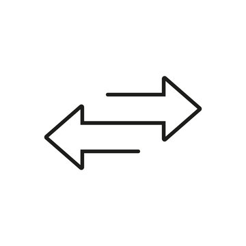  Two arrows. Transfer sign. Line design. Vector illustration.