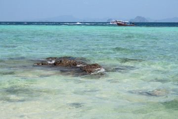 Fototapeta premium February 15, 2019. Krabi, Thailand. Beautiful Bamboo beach near Phi Phi island