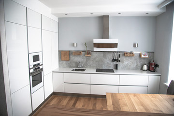 Fototapeta premium the spacious kitchen in minimalist style