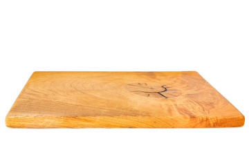 Holzbrettchen auf weißem Hintergrund