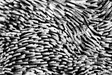 abstract white shape on black background