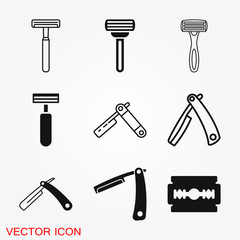 Obraz premium Razor icon vector sign symbol for design