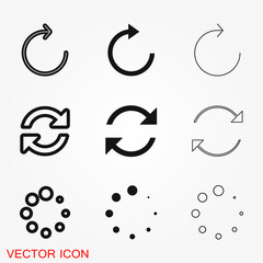 Obraz premium Refresh icon vector sign symbol for design