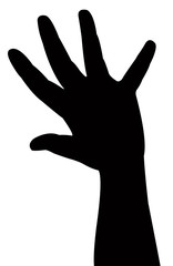 a hand silhouette vector