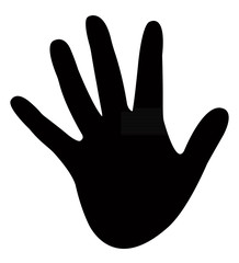 a hand silhouette vector
