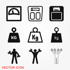 Weight Icon vector sign symbol for design