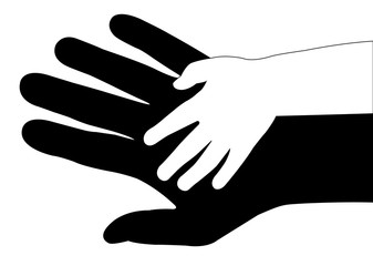 hands silhouette vector