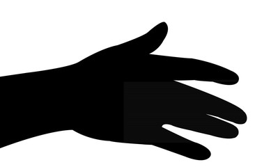 a hand ,silhouette vector