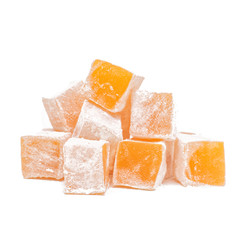 Turkish delight isolated on white