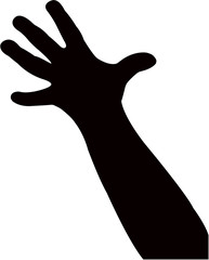 hand silhouette vector