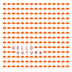 Hello autumn card