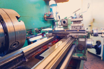 Lathe, manufacturing parts by machining metal on a milling machine.